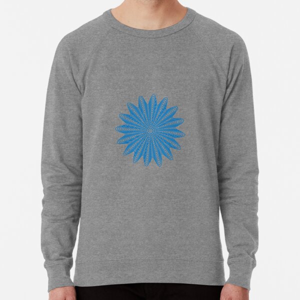 Trippy Decorative Wave Spiral Pattern Lightweight Sweatshirt