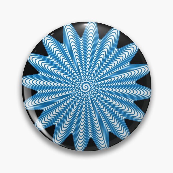 Trippy Decorative Wave Spiral Pattern Pin