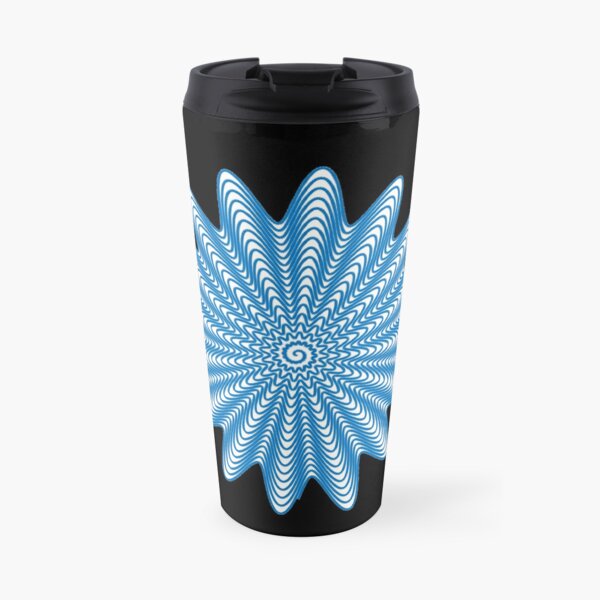 Trippy Decorative Wave Spiral Pattern Travel Mug