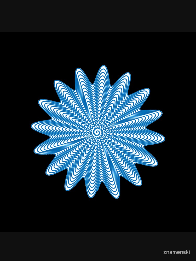 Trippy Decorative Wave Spiral Pattern by znamenski