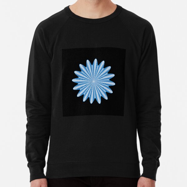 Trippy Decorative Wave Spiral Pattern Lightweight Sweatshirt