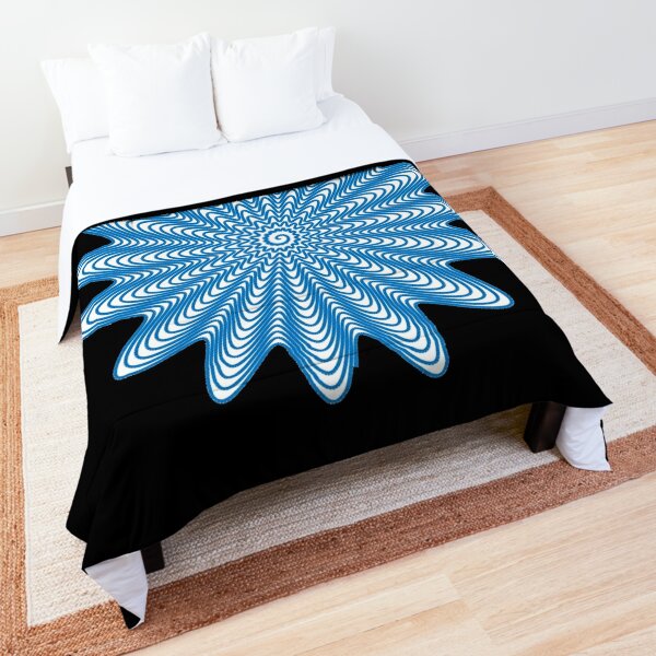 Trippy Decorative Wave Spiral Pattern Comforter