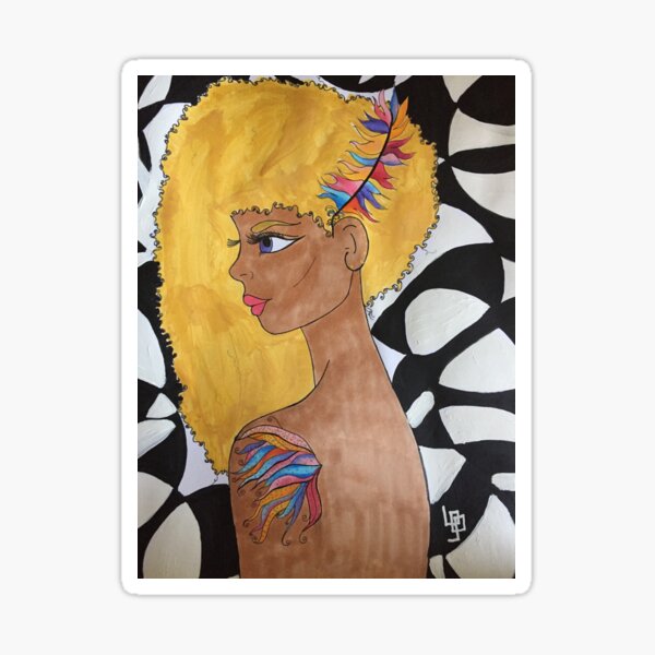 Golden (black and white) Sticker