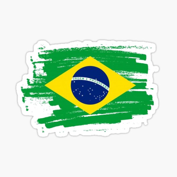 Brasil Soccer Flag Team Brazil Support Gift Sticker for Sale by