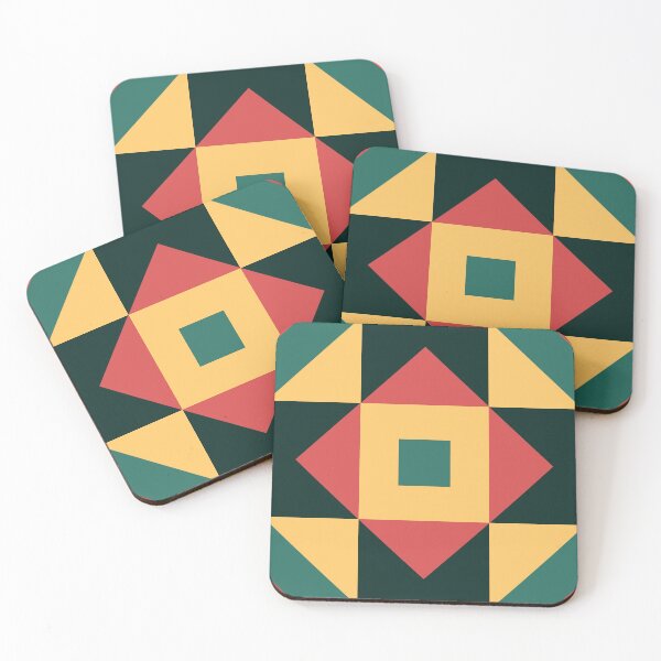 Item preview, Central Diamond Portuguese Geometric Pattern (Yellow + Red) designed and sold by Arko  Ranger.