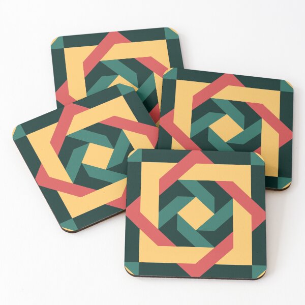 Item preview, Interlinked Diamond Portuguese Geometric Pattern (Yellow + Red) designed and sold by Arko  Ranger.