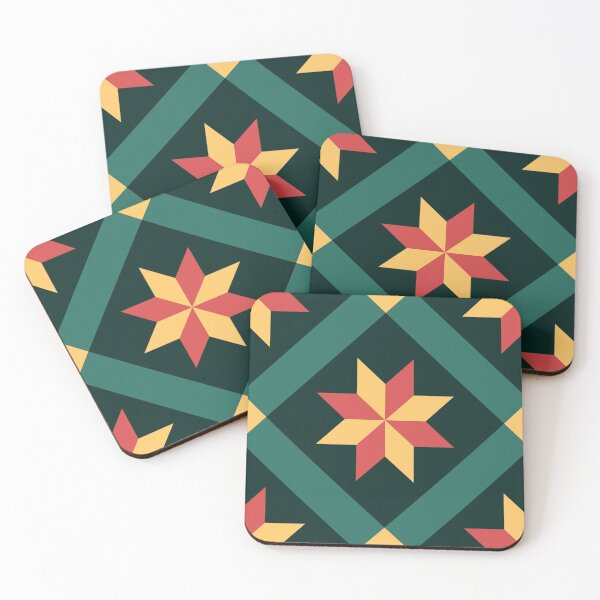 Item preview, Central Lotus Portuguese Geometric Pattern (Yellow + Red) designed and sold by Arko  Ranger.