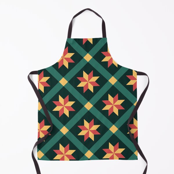 Item preview, Central Lotus Portuguese Geometric Pattern (Yellow + Red) designed and sold by Arko  Ranger.