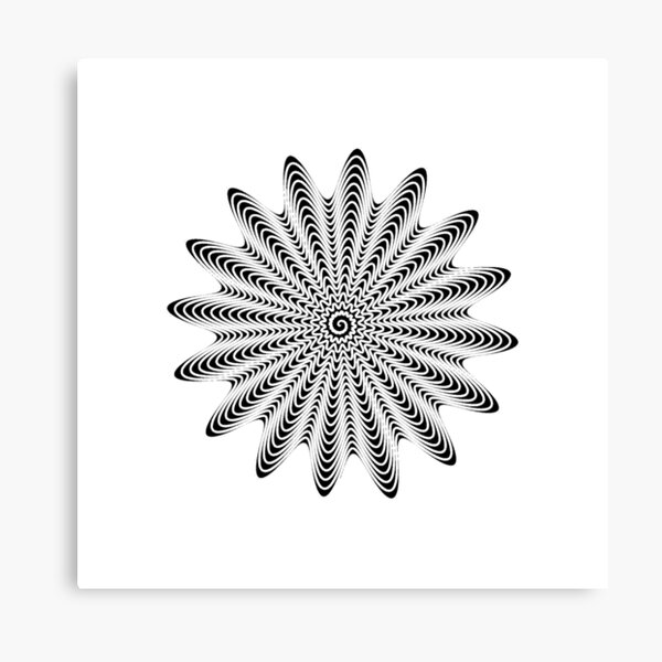 Trippy Decorative Wave Spiral Pattern Canvas Print