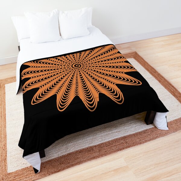Trippy Decorative Wave Spiral Pattern Comforter