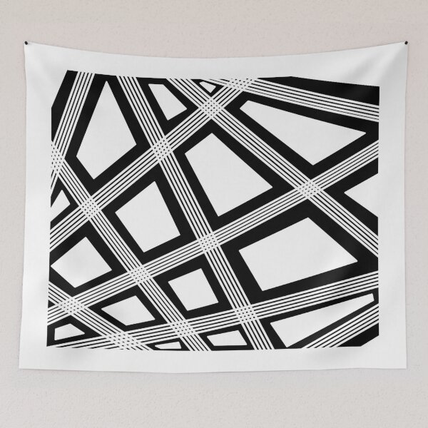 Item preview, Abstract geometric pattern - black and white. designed and sold by K.S ART.