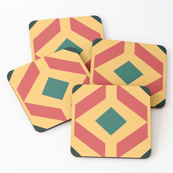Item preview, Diamond Dual Color Portuguese Geometric Pattern (Yellow + Red) designed and sold by Arko  Ranger.