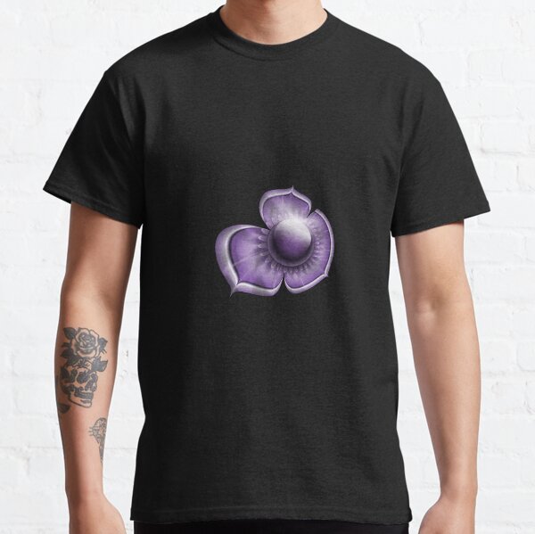 Purple 3D Look Floral Classic T-Shirt