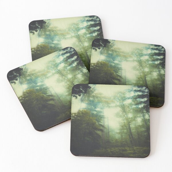 Item preview, Gentle Woodlands - Misty Forest on a Summer Morning designed and sold by Dyrk Wyst Redbubble Shop.