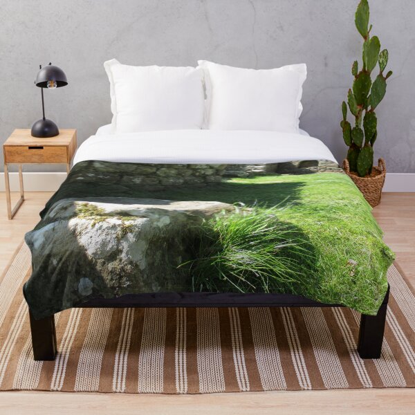 M.I. #114 |☼| Ground Rock Perspective (Hadrian's Wall) Throw Blanket