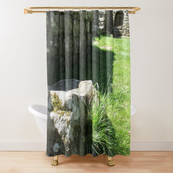 M.I. #114 |☼| Ground Rock Perspective (Hadrian's Wall) Shower Curtain