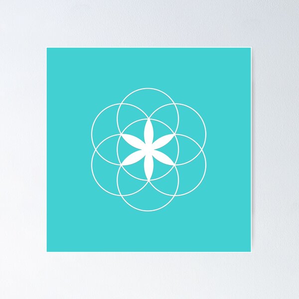 Item preview, Seed of Life (White and Turquoise) designed and sold by squishyrainbow.