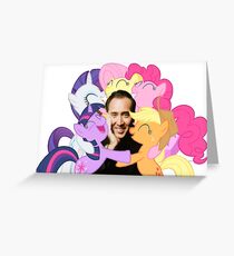 Nic and His Girls Greeting Card