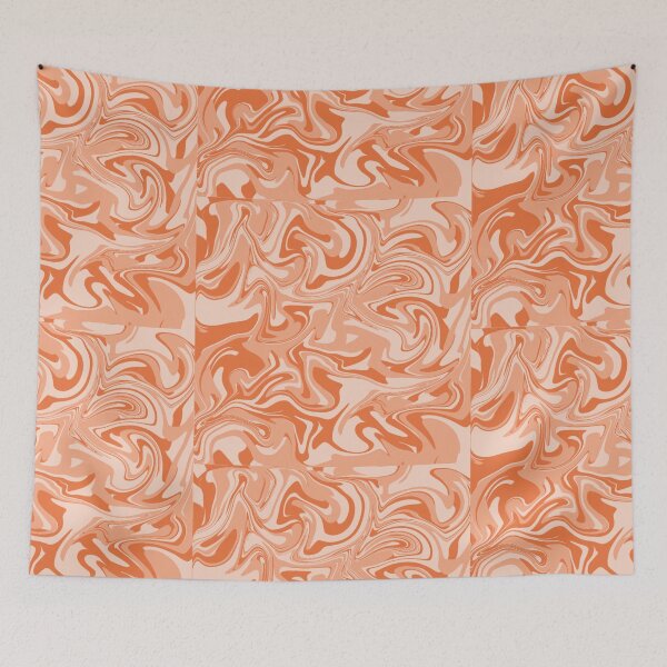 Item preview, Abstract peachy marble swirl  designed and sold by Cosmic Detour .