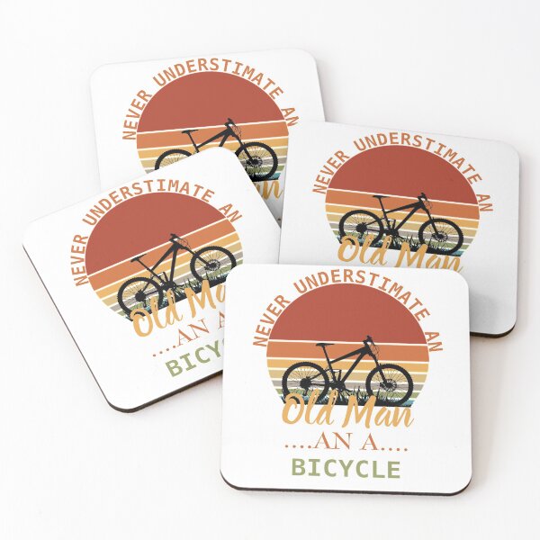 Item preview, Never Underestimate An Old Man On A Bicycle designed and sold by TINASTORESHOPE.