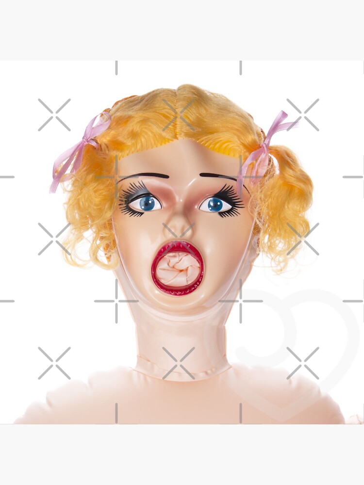 Blow Up Doll Face Adult Blowup Sticker for Sale by DroomClothingCo