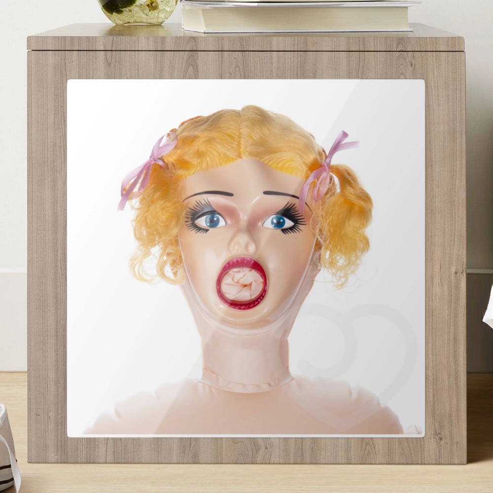 Blow Up Doll Face Adult Blowup Sticker for Sale by DroomClothingCo