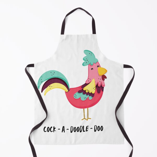 Item preview, Funny, cute, rooster, cock a doodle do, cartoon illustration, handwritten text, capitals. designed and sold by JellyBeenzz.