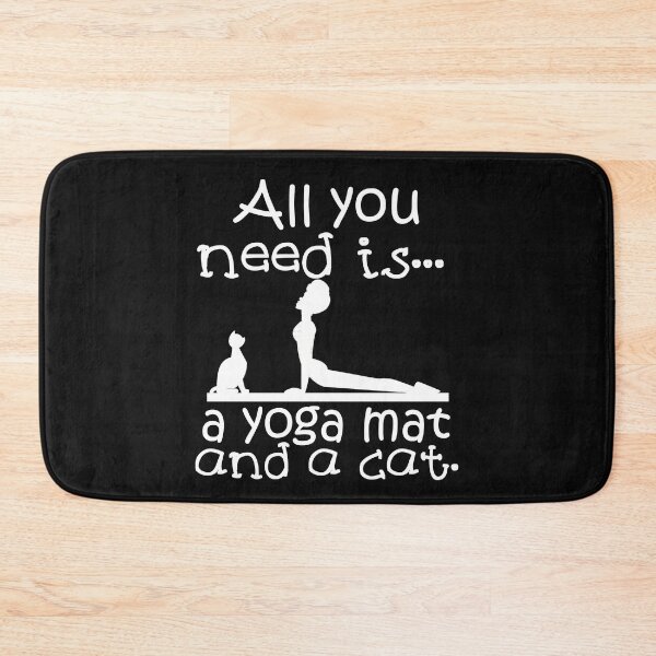 Item preview, All you need is a yoga mat and a yoga cat designed and sold by Graciouss.