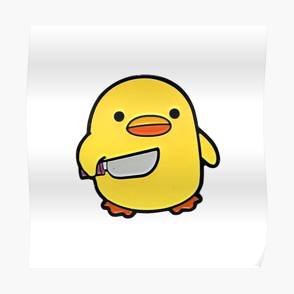 plush chick with knife