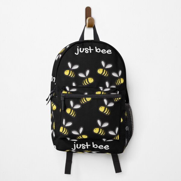 Item preview, Just bee. Illustration of cute, wholesome bees and white, lower case text. designed and sold by JellyBeenzz.