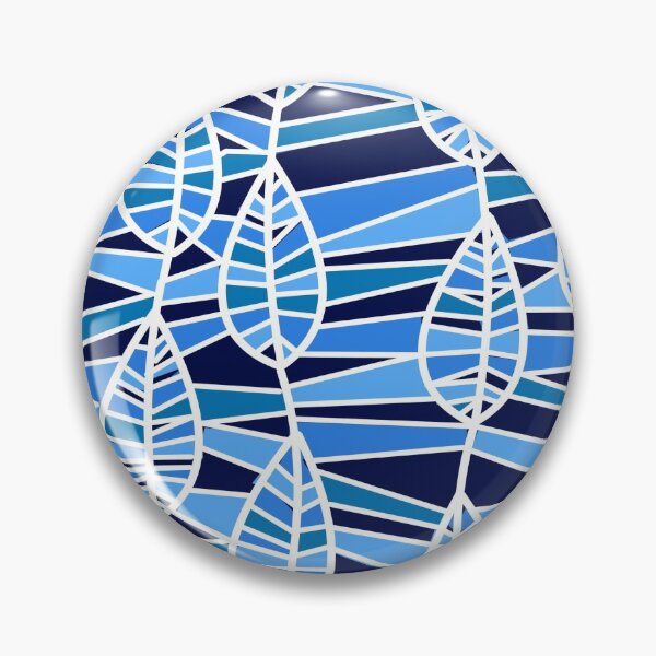 Item preview, Abstract Geometric Leaves in Blues and White designed and sold by AlteredAtelier.