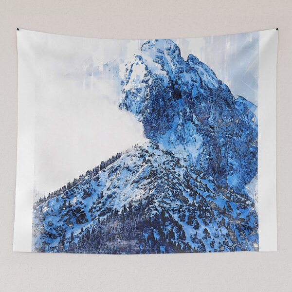 Item preview, Abstract Snowy Mountain In Germany. For Mountain Lovers. designed and sold by ColortrixArt.