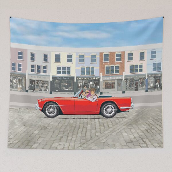 Item preview, Signal Red TR4a with wire wheels  designed and sold by Bigs66.