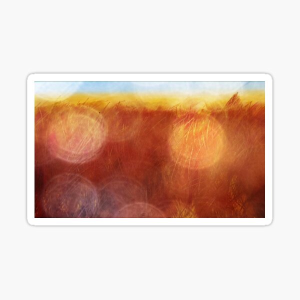 Bokeh Wheatfield. Sticker