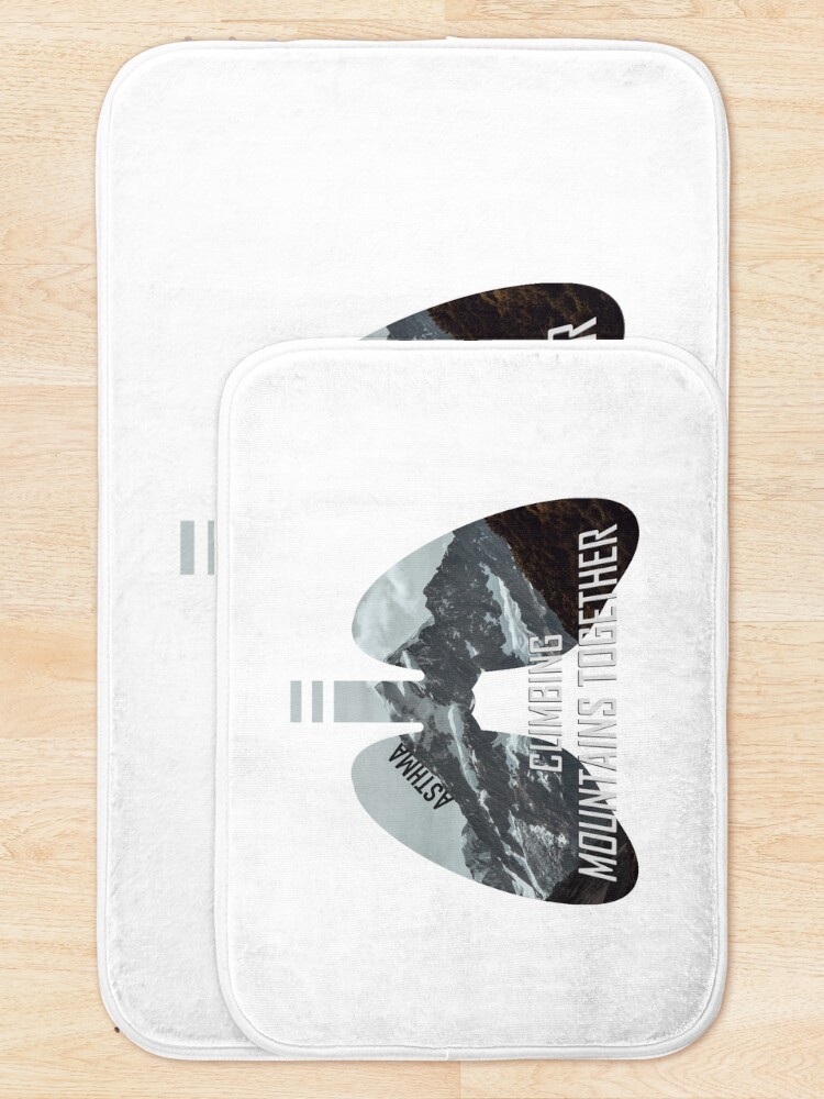 Alternate view of Asthma Climbing Mountains Together Bath Mat