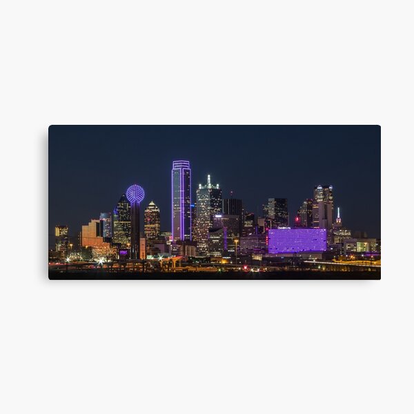 Dallas PURPLE Skyline Leinwanddruck
