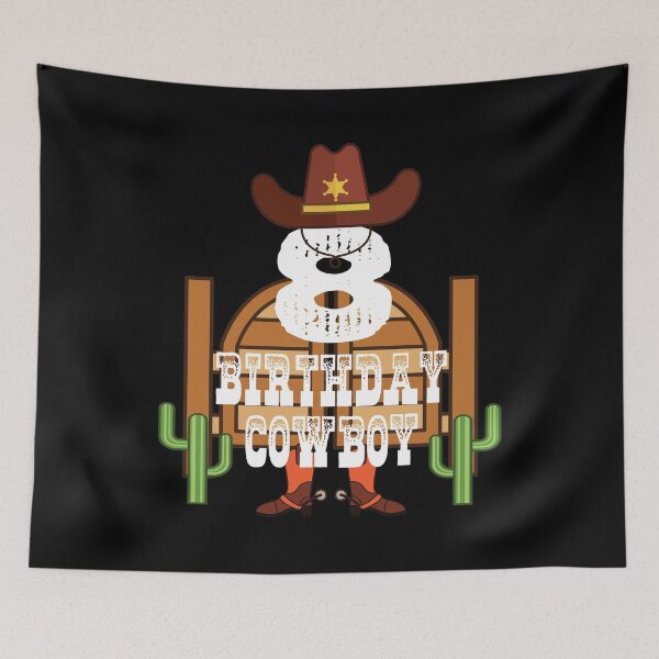 Item preview, 8th Birthday Cowboy Kid 8 Years Old Rodeo Lover Party graphic designed and sold by Grabitees.