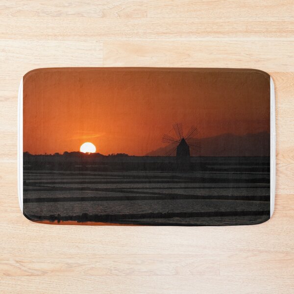 Item preview, Windmill at Sunset - Marsala in Sicily (Italy) - Europe tourism photography designed and sold by Vintage-TM.