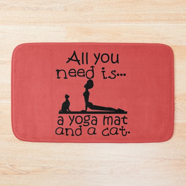 Item preview, All you need is a yoga mat and a yoga cat designed and sold by Graciouss.