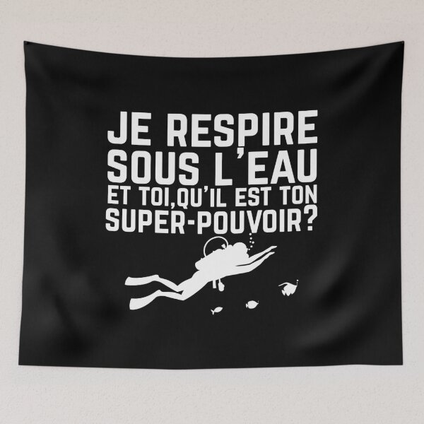 Item preview, Je Respire Sous L'eau Et Toi Qu'il Est Ton Super Pouvoir Cadeaux Pour Les Amateurs De La Plonge designed and sold by Akmloza.