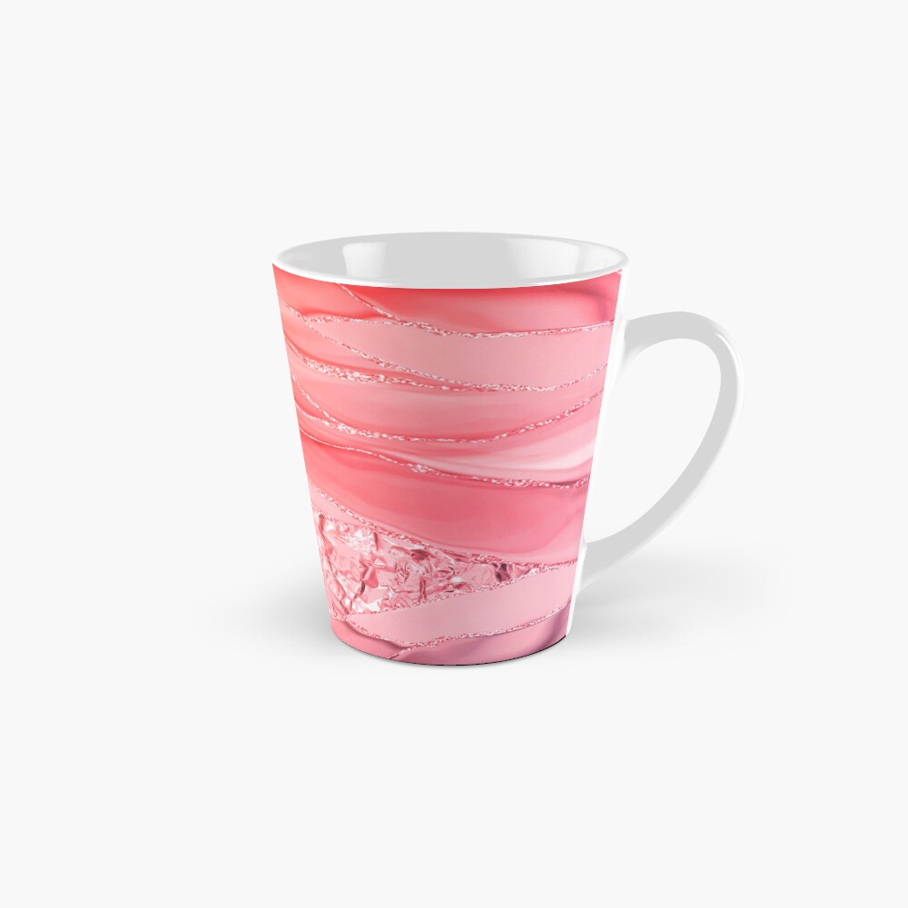 Peach Pink Blush Liquid Marble And Agate Landscape Mug