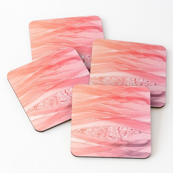 Item preview, Faux Peach Pink Blush Liquid Marble And Agate Landscape  designed and sold by MysticMarble.