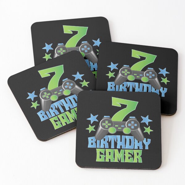 Item preview, 7th Birthday Gamer Boy 7 Years Old Video Game Lover Party print designed and sold by Grabitees.