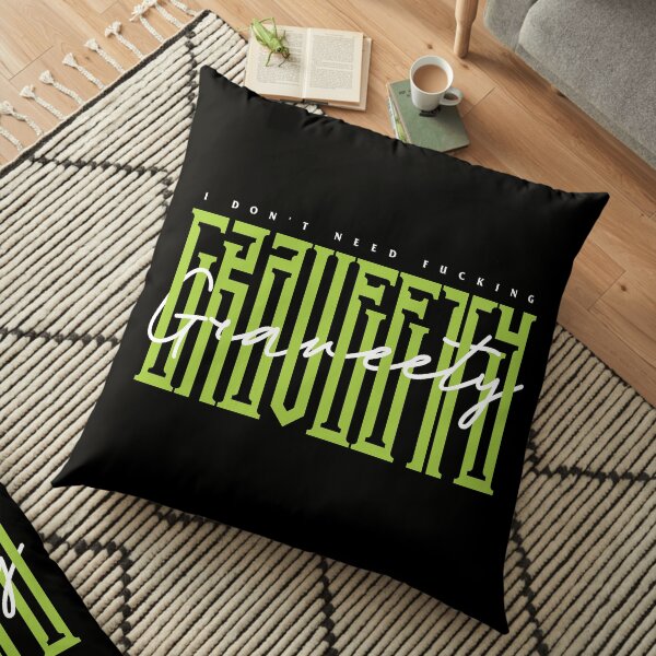 Graveety Typography Floor Pillow