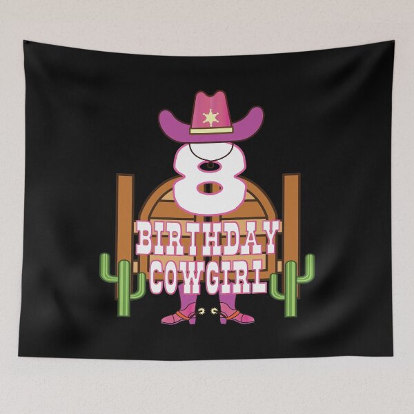 Item preview, 8th Birthday Cowgirl 8 Years Old Girl Rodeo Lover Party print designed and sold by Grabitees.