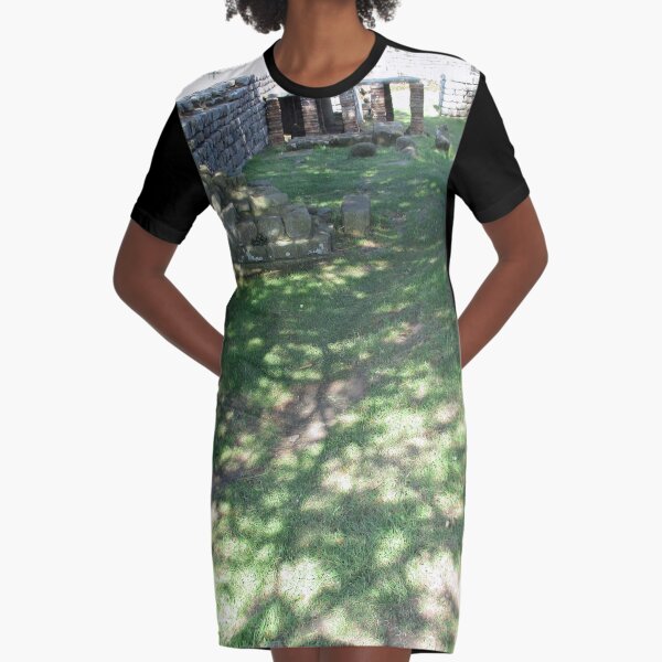 M.I. #116 |☼| Speckle Shadows (Hadrian's Wall) Graphic T-Shirt Dress