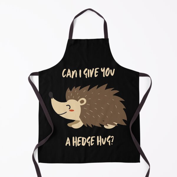 Item preview, Hedgehug. Can I give you a hedge hug? Cute hedgehog illustration, light colour text, dark background. designed and sold by JellyBeenzz.