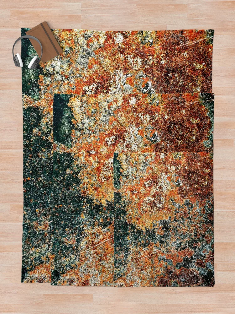 Thumbnail 5 of 6, Throw Blanket, Abstract rustic pattern designed and sold by kayodeDesign.