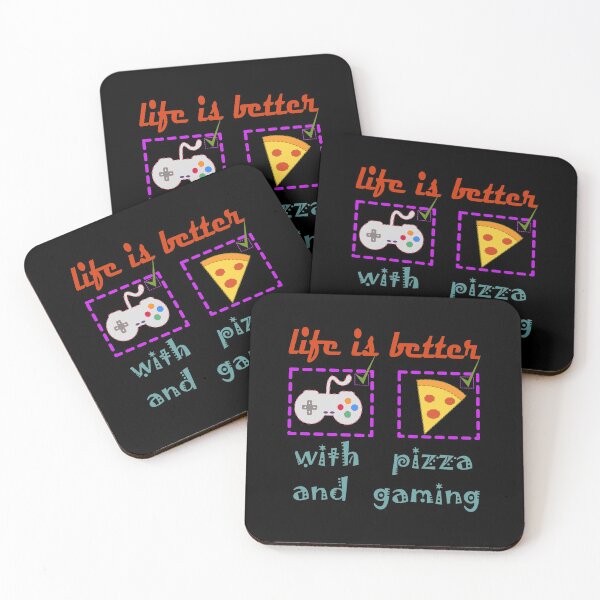 Item preview,  life is better with pizza and gaming designed and sold by jaml-12.