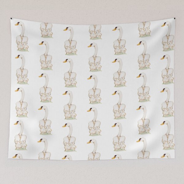 Item preview, Watercolor - Swan with childeren designed and sold by Karolien Kenis.